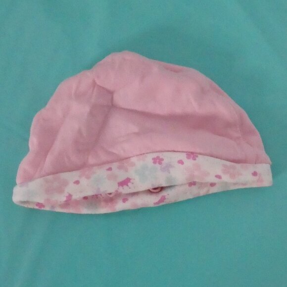 Unbranded | OS one size | Reversible Charming Pink Crown Baby Hat - Picture 4 of 5